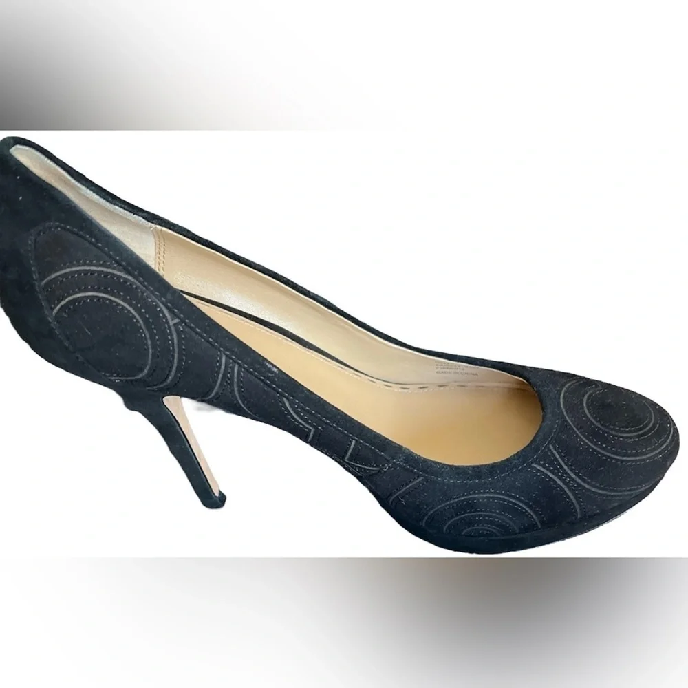 COACH Brigett Pumps Signature C Stylish Black High Heel Women’s Pumps Size 9.5 - Picture 3 of 11
